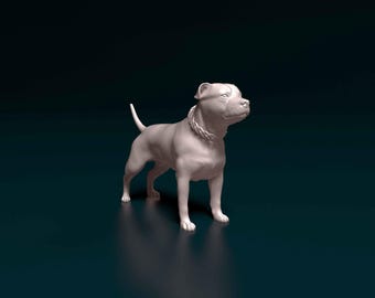 Staffy Figurine | Custom Nanny Dog Sculpture | Pet Memorial Statue and Dog Lover Gift