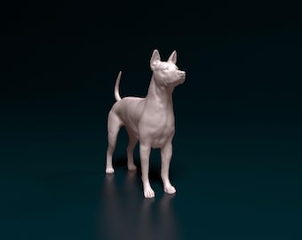 Escultura personalizada de Ridgeback tailandés, estatua personalizada de The Ridge, regalo para perro con orejas puntiagudas, memorial de la raza tailandesa, arte de pelaje corto, decoración para mascotas.