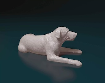 Labrador Figurine Dog | Minimalist Home Decor | Pet Memorial Statue | DIY or Custom Paint Sculpture | Cake Top