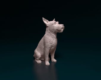 Jack Russell wire haired Figurine Dog | Minimalist Home Decor | Pet Memorial Statue | DIY or Custom Paint Sculpture | Cake Top