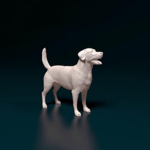Labrador & retriever Minimalist Dog Statue – Paintable Dog Figurine, Unique Gift, Dog Memorial Sculpture, Home Decor or Cake Topper