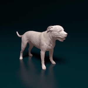 Staffordshire bull terrier Minimalist Dog Statue – Paintable Dog Figurine, Unique Gift, Dog Memorial Sculpture, Home Decor or Cake Topper