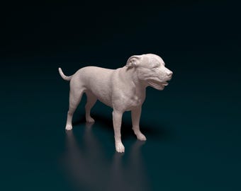Staffordshire Bull Terrier Figurine | Custom Nanny Dog Sculpture | Pet Memorial Statue and Dog Lover Gift