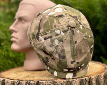 Gorra de hooligan para hombre con camuflaje - ocho piezas antidesgarro | Gorra militar de verano