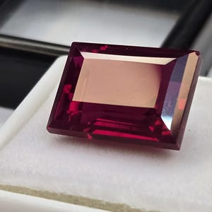 Certified Natural Red Ruby 12–13 Ct Baguette Cut Loose Gemstone, Faceted Ruby Stone for Ring, Pendant, Jewelry Making & July Birthstone