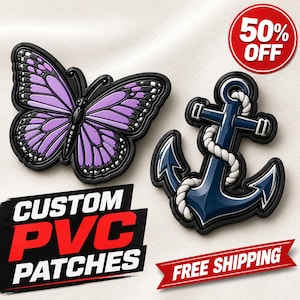 Custom PVC Patch: Personalized 2D/3D Logo, Rubber Patches, Iron-On, Sew-On, Velcro, Anime Patch