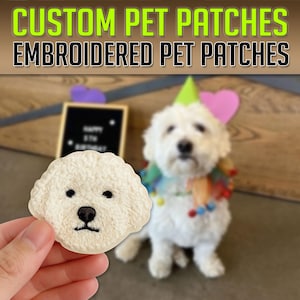 Custom Pet Patches, Embroidered Pet Patches, Pet Face Patch, Pet Portrait Patch, Animal Face Patch Dog Patch, Cat Patch, Gift for Pet Lovers