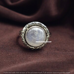 Moonstone ~ 925 Sterling Silver ~ Handmade ~ Gemstone ~ Statement ~ Everyday ~ Round Stone ~ Hippie ~ Bohemian ~June Birthstone ~ Rings