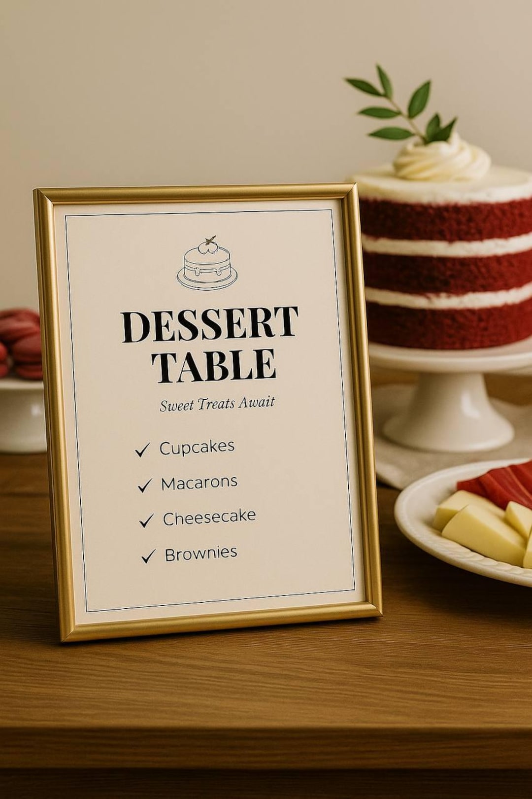 Dessert Table Sign Printable | Sweet Treats Buffet Card | Minimalist ...
