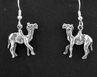 Sterling Silver Camal Earrings on Sterling Silver French Wires