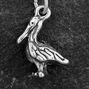Sterling Silver Pelican Pendant on a Sterling Silver Chain