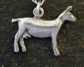 Sterling Silver Original Nanny Goat Pendant on a Sterling Silver Chain