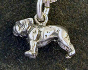 Sterling Silver Bulldog Pendant on a Sterling Silver Chain