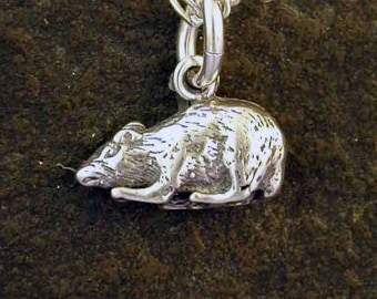 Sterling Silver Rat Pendant on a Sterling Silver Chain