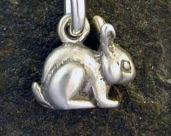 Sterling Silver Bunny Rabbit Pendant on a Sterling Silver Chain