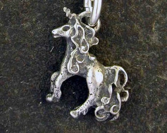 Sterling Silver Original Unicorn Pendant on a Sterling Silver Chain.