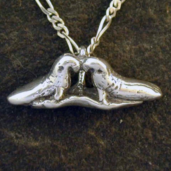 Sterling Silver Original Elephant Seal Pendant on a Sterling Silver Chain