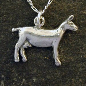 Sterling Silver Original Nanny Goat Pendant on a Sterling Silver Chain