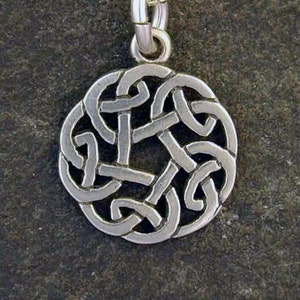 Sterling Silver Celtic Knot Pendant on a Sterling Silver Chain image 1