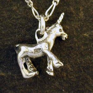 Sterling Silver Unicorn Pendant on a Sterling Silver Chain