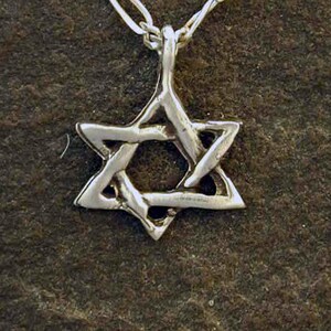 Sterling Silver Star of David Pendant on a Sterling Silver Chain
