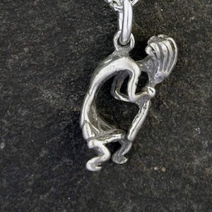 Sterling Silver Kokopeli Pendant on a Sterling Silver Chain