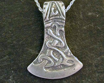 Sterling Silver Tor's Axe Pendant on a Sterling Silver Chain.