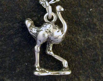 Sterling Silver Ostrich Pendant on a Sterling Silver Chain