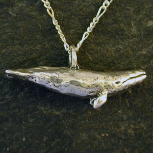 Sterling Silver Original Grey Whale Pendant on Sterling Silver Chain.