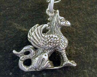 Sterling Silver Griffin Pendant on a Sterling Silver Chain.