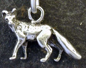 Sterling Silver Fox Pendant on Sterling Silver Chain.