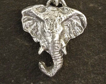 Sterling Silver Elephant Head Pendant on a Sterling Silver Chain