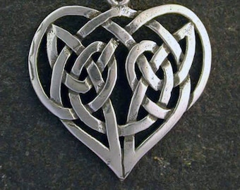 Sterling Silver Celtic Heart Pendant on a Sterling Silver Chain