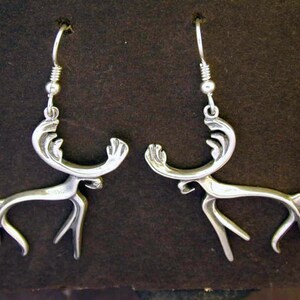 Sterling Silver  Moose Earrings on Heavy Sterling Silver French Wires