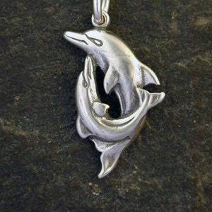 Sterling Silver Dolphin Pendant on a Sterling Silver Chain