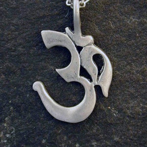 Sterling Silver OHM Pendant on a Sterling Silver Chain