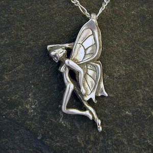 Sterling Silver Art Neuvoux Fairy Pendant on a Sterling Silver Chain