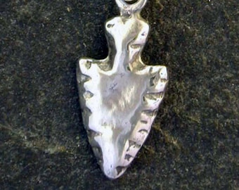 Sterling Silver Arrowhead Pendant on Sterling Silver Chain.