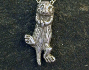 Sterling Silver Original Sea Otter on Sterling Silver chain