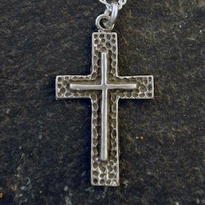 Sterling Silver Cross Pendant on Sterling Silver Chain.