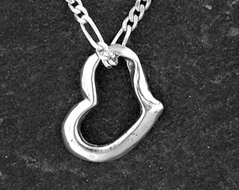 Sterling Silver Heart Pendant on a Sterling Silver Chain