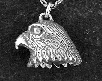 Sterling Silver Hawk Pendant on a Sterling Silver Chain - Etsy
