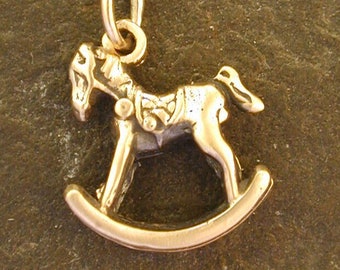 14K Gold Rocking Horse pendant on a 14K Gold Chain