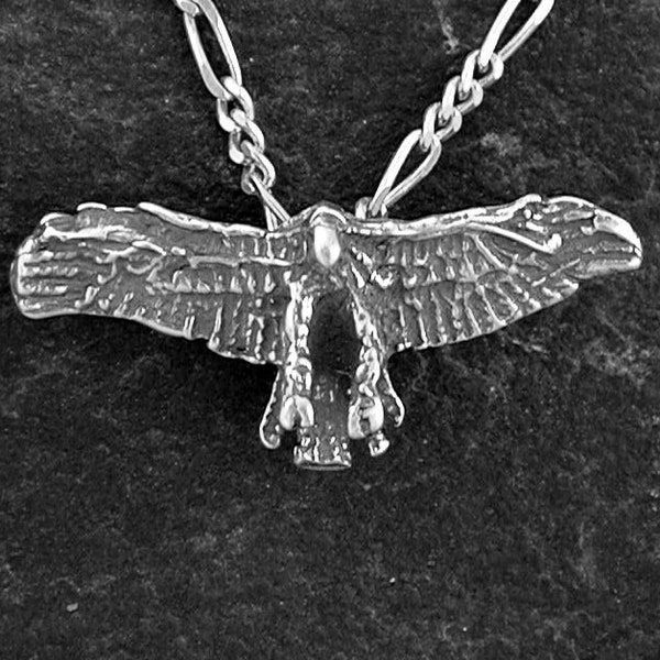 Sterling Silver Hawk Pendant on a Sterling Silver Chain