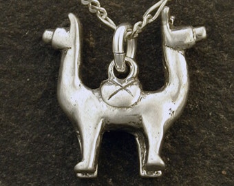 Sterling Silver Push Me Pull You Pendant on Sterling Silver Chain.