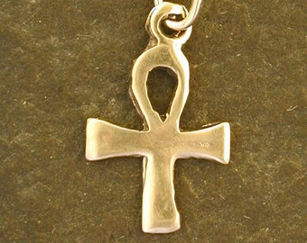 14K Gold Ankh Pendant on a 14K Gold Chain.