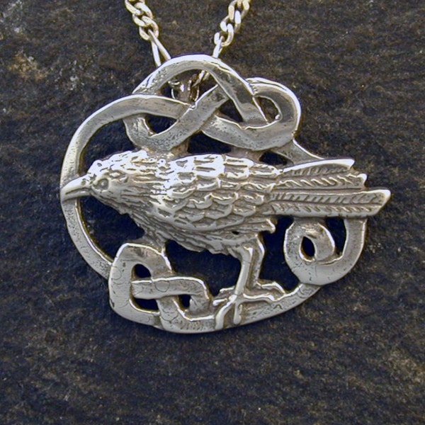 Sterling Silver Crow on Sterling Silver Chain