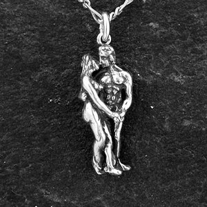 Sterling Silber Liebhaber Anhänger an einer Sterling Silber Kette