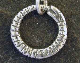 Sterling Silver Ouroboros Pendant on a Sterling Silver Chain