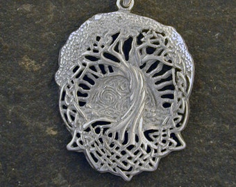 Sterling Silver Celtic Tree of Life Pendant on a Sterling Silver Chain